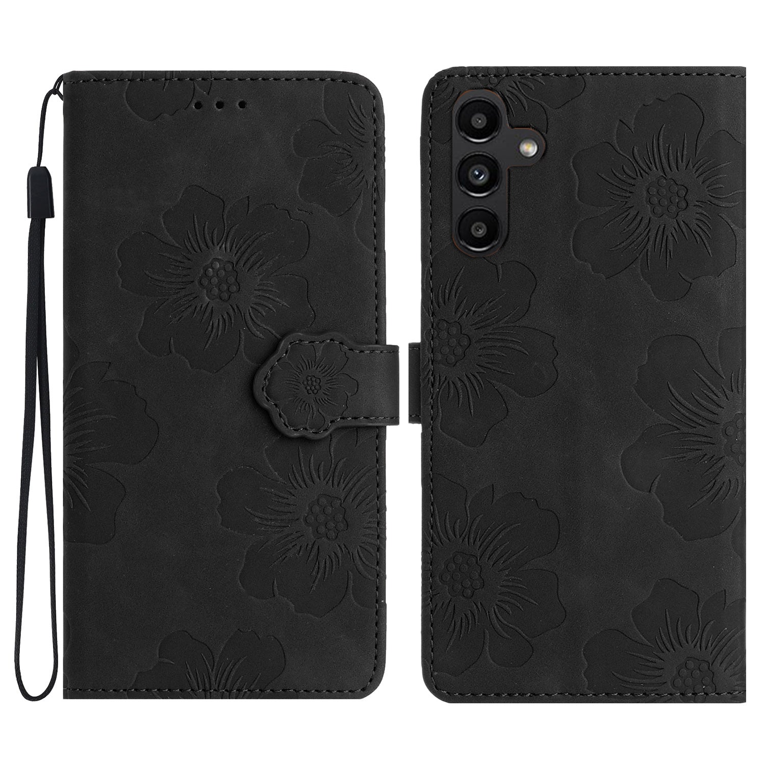 For Samsung Galaxy A25 5G Flowers Imprinted Flip Stand Case PU Leather Wallet Phone Cover For Samsung Galaxy A25 5G Flowers Imprinted Flip Stand Case PU Leather Wallet Phone Cover